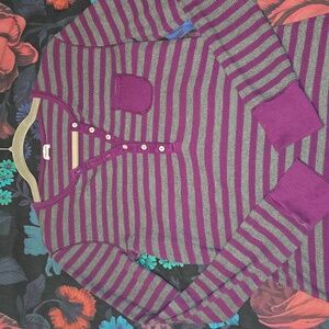 Splendid Purple Striped Long Sleeve Tee